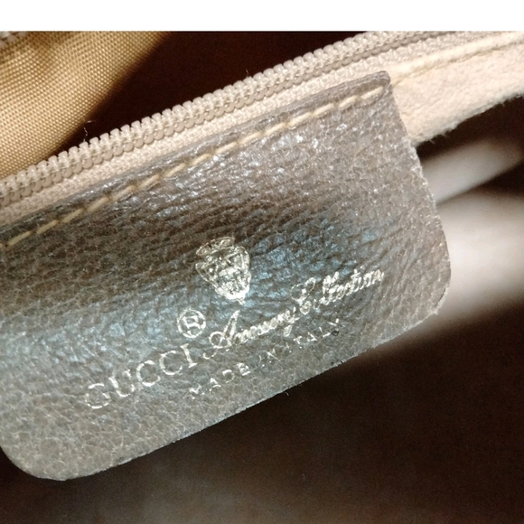 Vintage Gucci Hand Bag Sherry Line Brown PVC - Picture 7 of 9